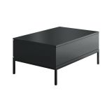 Tavolino salotto rettangolare antracite e nero 90x60x40h cm - Vespero