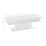 Tavolino salotto rettangolare ardesia 100x55x42h cm - Iside