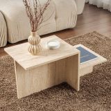 Tavolino salotto rettangolare beige 80x40x40h cm - Varian