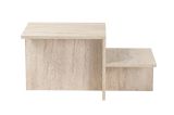 Tavolino salotto rettangolare beige 80x40x40h cm - Varian