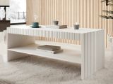 Tavolino salotto rettangolare bianco 120x56x50h cm - Roasio