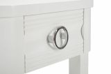 Tavolino salotto rettangolare bianco 45x40x54h cm con 1 cassetto - Guru