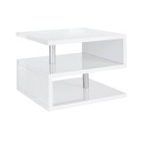 Tavolino salotto rettangolare bianco 55x55x41h cm - Chanthu