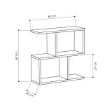 Tavolino salotto rettangolare bianco 60x20x60h cm - Fabrizia