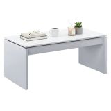 Tavolino salotto rettangolare bianco lucido 102x43x50h cm - Adrina
