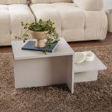 Tavolino salotto rettangolare grigio 80x40x40h cm - Varian