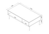 Tavolino salotto rettangolare nero 110x60x40h cm - Enemonzo