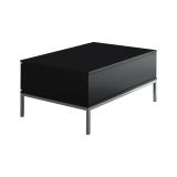 Tavolino salotto rettangolare nero e argento 90x60x40h cm - Vespero