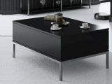 Tavolino salotto rettangolare nero e argento 90x60x40h cm - Vespero