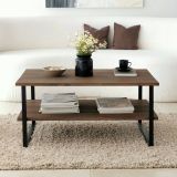 Tavolino salotto rettangolare noce 85x60x40h cm - Aprica