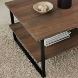 Tavolino salotto rettangolare noce 85x60x40h cm - Aprica