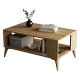 Tavolino salotto rettangolare quercia 90x41x54h cm - Lozio