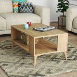 Tavolino salotto rettangolare quercia 90x41x54h cm - Lozio