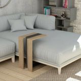 Tavolino salotto rettangolare quercia e antracite 30x40x57h cm - Orione