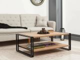 Tavolino salotto rettangolare quercia e nero 110x70x40h cm - Gioacchina
