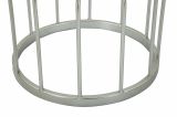 Tavolino salotto rotondo argento 37x37x58h cm - Calepio
