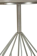 Tavolino salotto rotondo argento 37x37x58h cm - Calepio