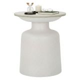 Tavolino salotto rotondo bianco 40x40x47h cm - Farfa