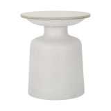 Tavolino salotto rotondo bianco 40x40x47h cm - Farfa