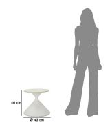 Tavolino salotto rotondo bianco 45x45x39h cm - Ceva