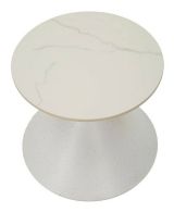 Tavolino salotto rotondo bianco 45x45x39h cm - Ceva