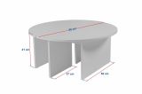 Tavolino salotto rotondo nero 90x90x41h cm - Tairn
