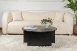 Tavolino salotto rotondo nero 90x90x41h cm - Tairn