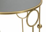 Tavolino salotto rotondo oro 50x50x100h cm - Leonid