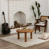 Tavolino salotto rotondo quercia 70x70x40h cm - Victorien