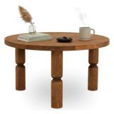 Tavolino salotto rotondo quercia 70x70x40h cm - Victorien