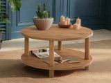 Tavolino salotto rotondo quercia 70x70x43h cm - Oniferi