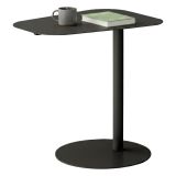 Tavolino salotto sagomato angoli arrotondoti ardesia 50x38x50h cm - Niccone