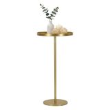 Tavolino soggiorno alto circolare oro 51x51x100h cm - Argile