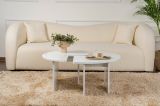 Tavolino soggiorno circolare bianco 90x90x41h cm - Tairn