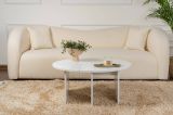 Tavolino soggiorno circolare bianco 90x90x41h cm - Tairn