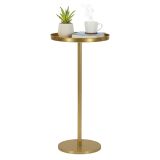 Tavolino soggiorno circolare oro 41x41x80h cm - Argile