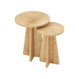 Tavolino soggiorno circolare quercia 40x40x50h cm - Dorina