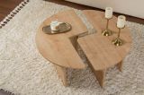 Tavolino soggiorno circolare quercia 90x90x41h cm - Tairn