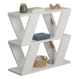 Tavolino soggiorno geometrico bianco 60x22x57h cm - Beniamina