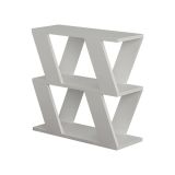 Tavolino soggiorno geometrico bianco 60x22x57h cm - Beniamina
