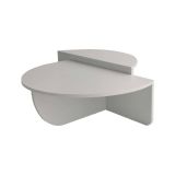 Tavolino soggiorno irregolare bianco 90x90x35h cm - Azim