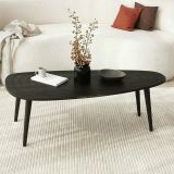 Tavolino soggiorno ovale antracite 115x50x38h cm - Eugenia