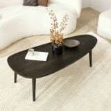 Tavolino soggiorno ovale antracite 115x50x38h cm - Eugenia