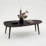 Tavolino soggiorno ovale antracite 115x50x38h cm - Eugenia