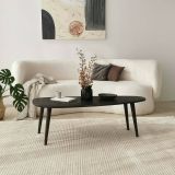 Tavolino soggiorno ovale antracite 115x50x38h cm - Eugenia