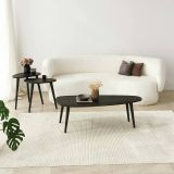 Tavolino soggiorno ovale antracite 115x50x38h cm - Eugenia