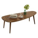Tavolino soggiorno ovale noce 115x50x38h cm - Eugenia