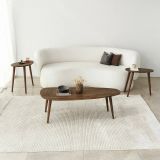 Tavolino soggiorno ovale noce 115x50x38h cm - Eugenia