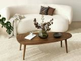 Tavolino soggiorno ovale noce 115x50x38h cm - Eugenia