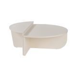 Tavolino soggiorno rettangolare angoli arrotondoti bianco 90x60x35h cm - Feyre